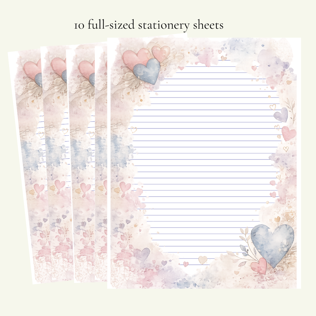 Hearts Adrift Stationery Set