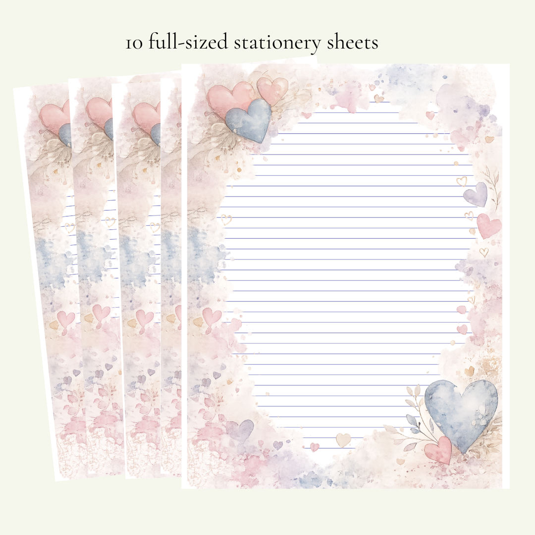 Hearts Adrift Stationery Set