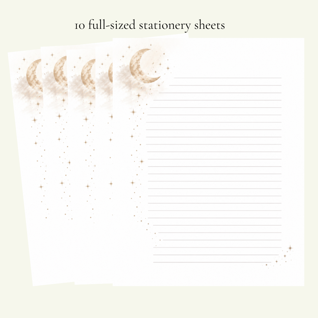 Moonlit Pages Stationery Set