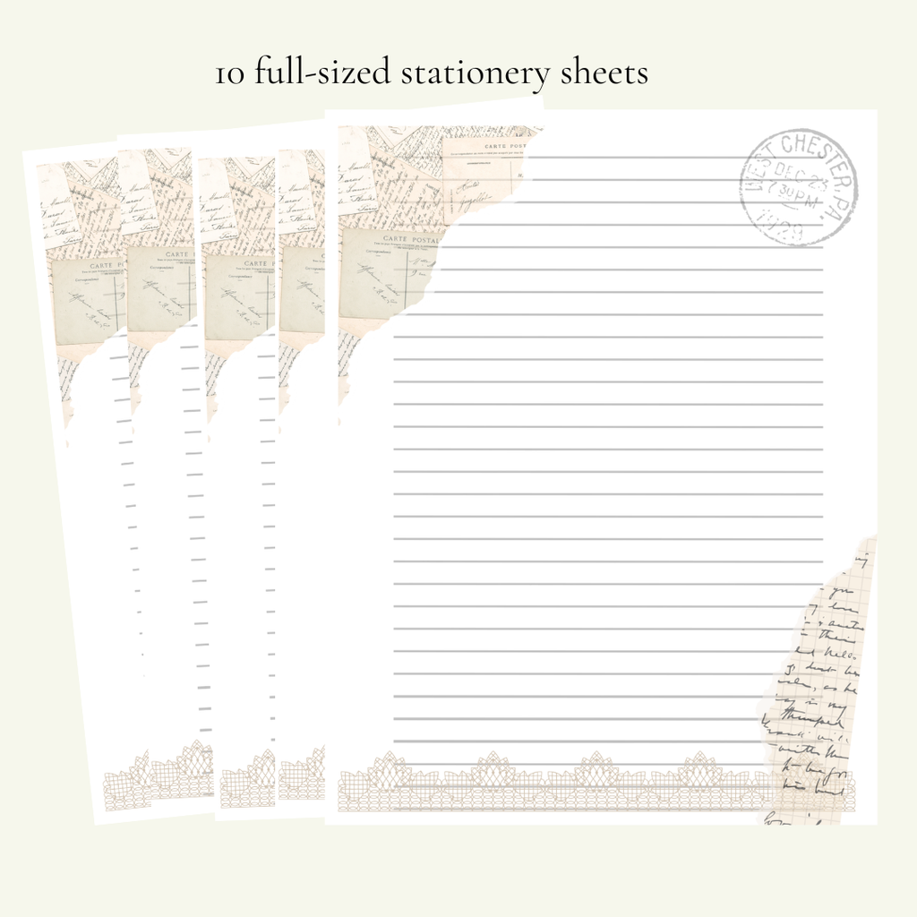 Letters & Lace Stationery Set