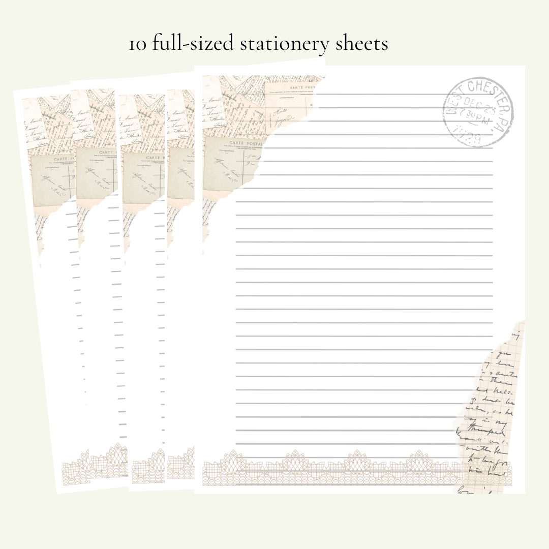 Letters & Lace Stationery Set