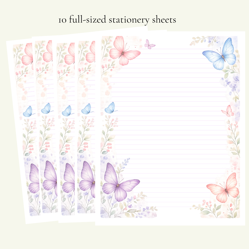 Butterfly Whispers Stationery Set