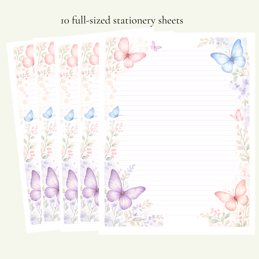 Butterfly Whispers Stationery Set
