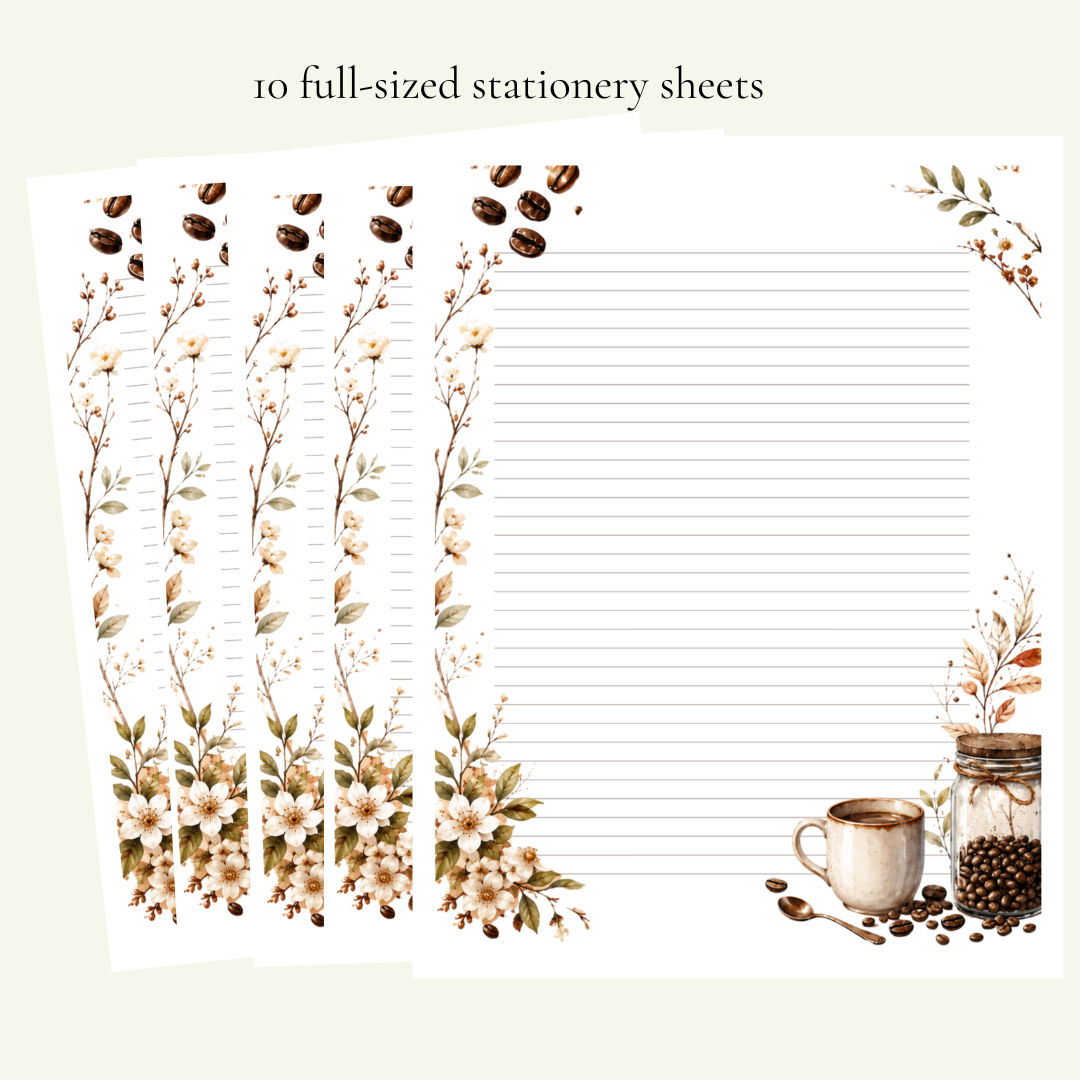 Letters & Lattes Stationery Set