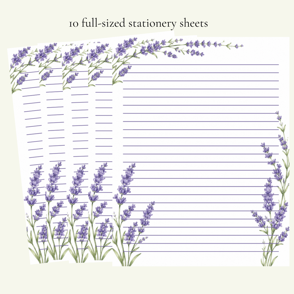 Lavender Breeze Stationery Set