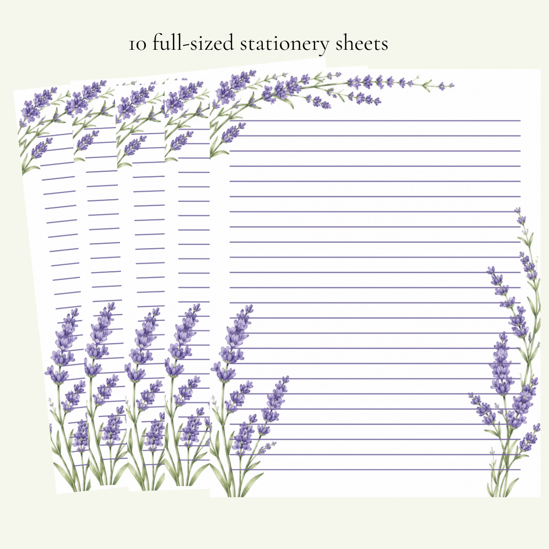 Lavender Breeze Stationery Set