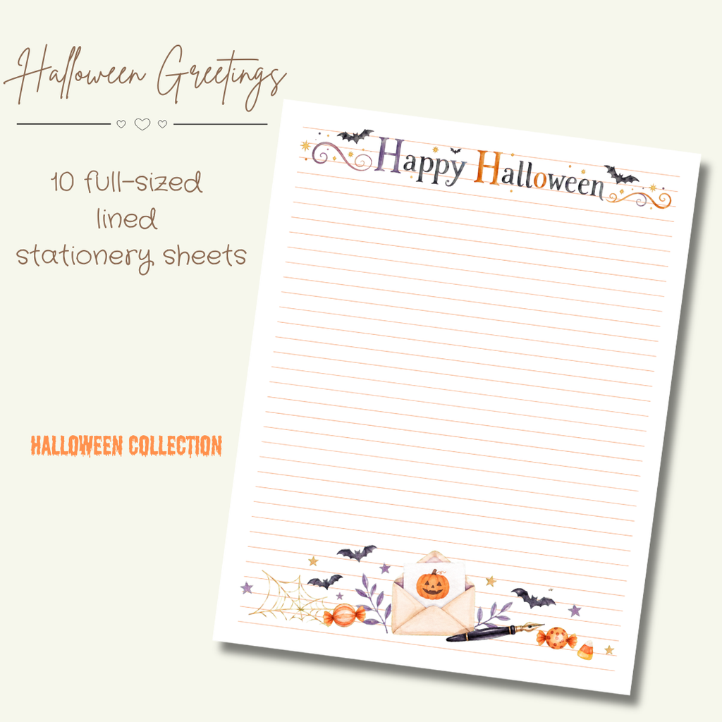 Halloween Greetings Stationery Set