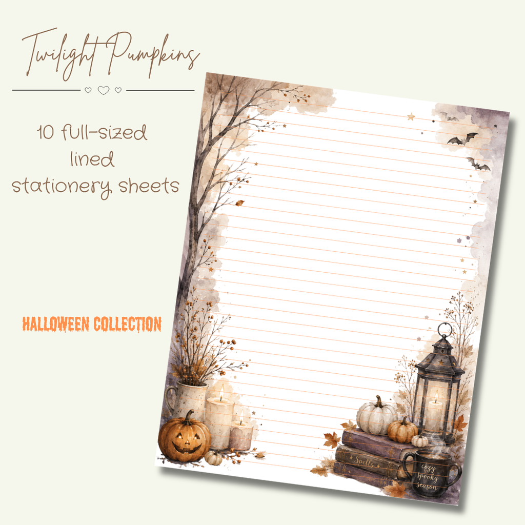 Twilight Pumpkins Stationery Set
