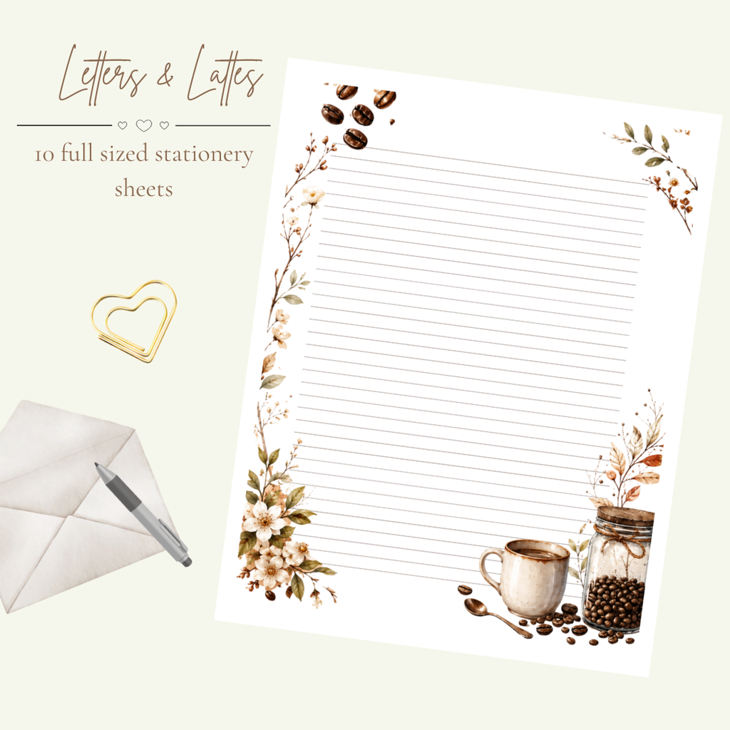 Letters & Lattes Stationery Set