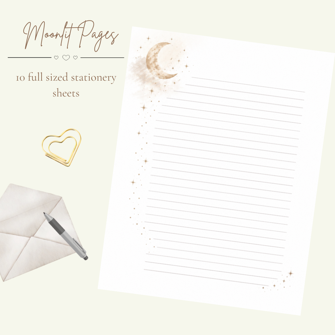 Moonlit Pages Stationery Set