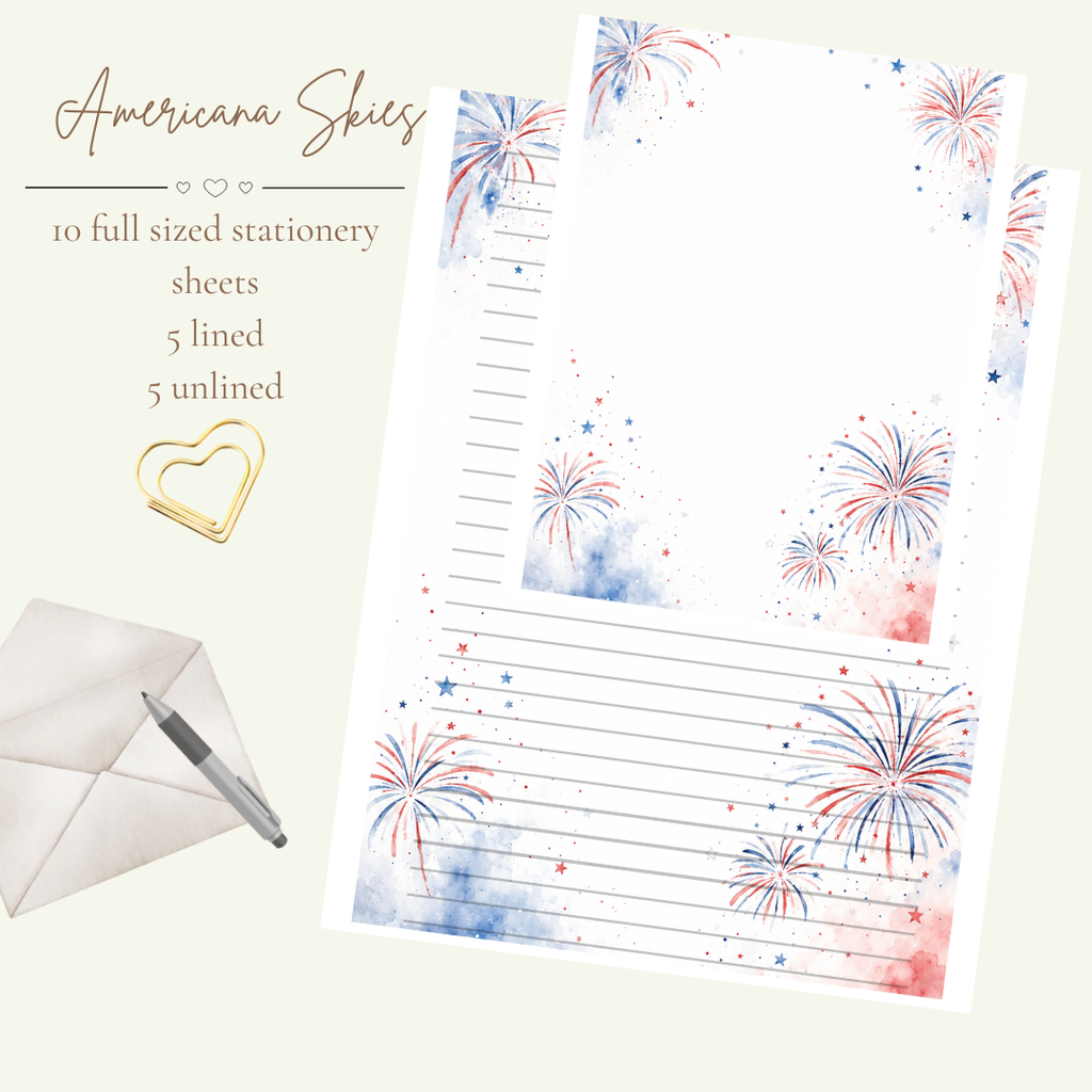 Americana Skies Stationery Set
