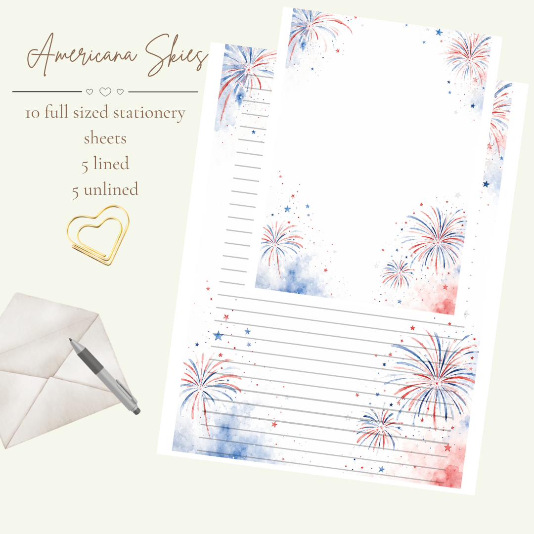 Americana Skies Stationery Set