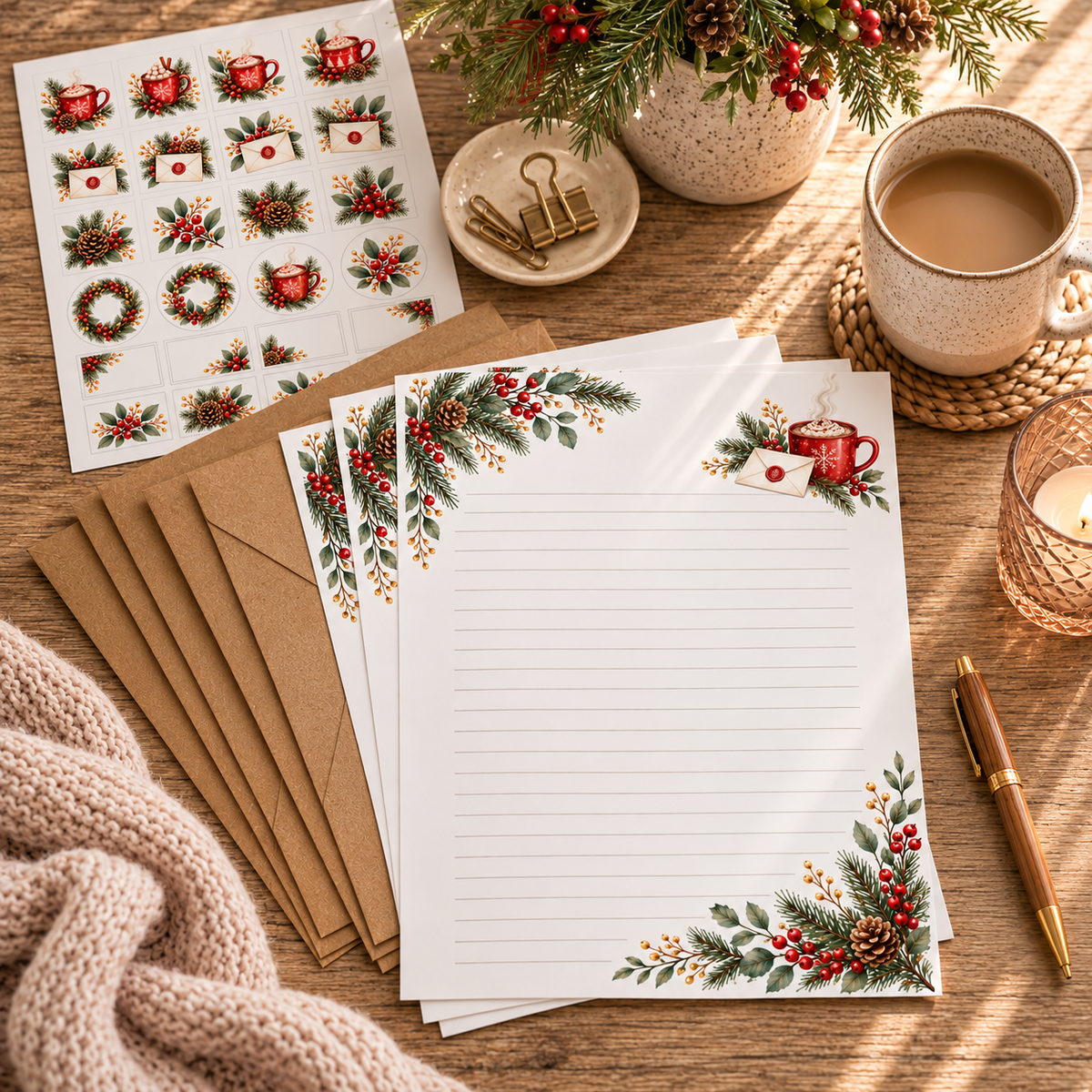Evergreen Letters Stationery Set