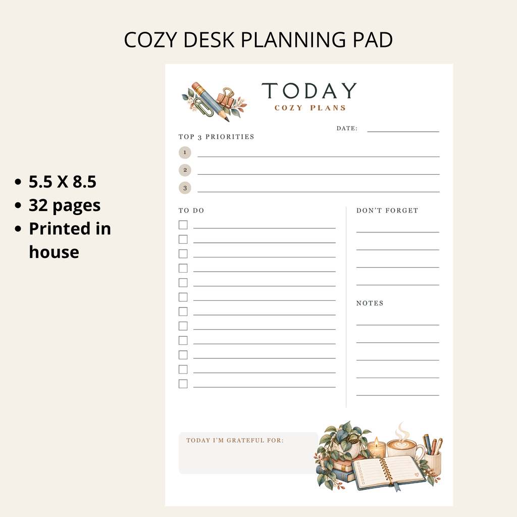 Cozy Plans Planning Pad