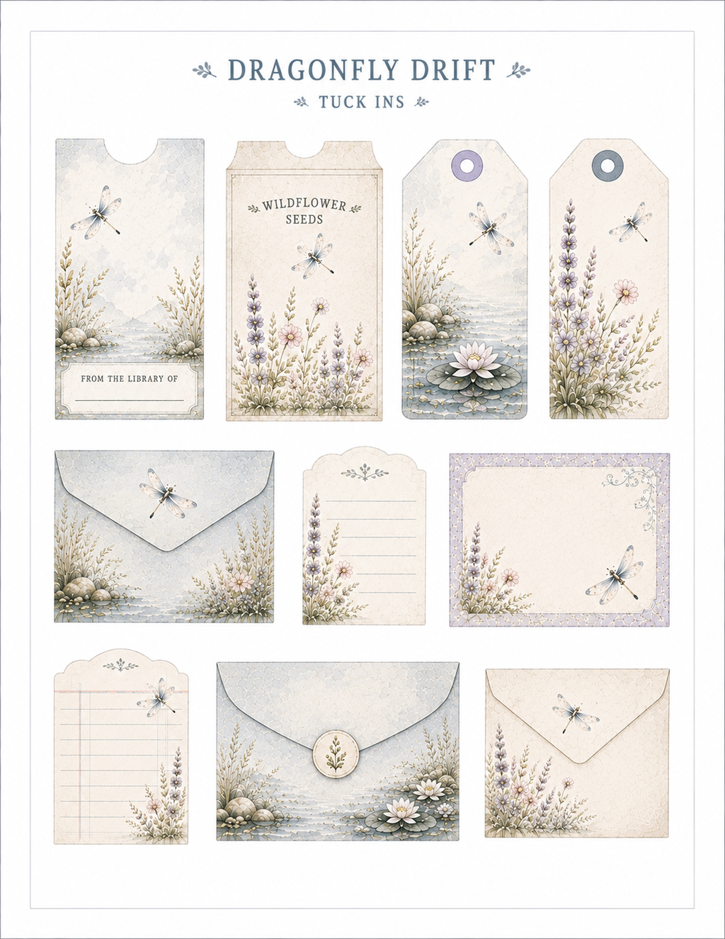 Dragonfly Drift Paper Bits