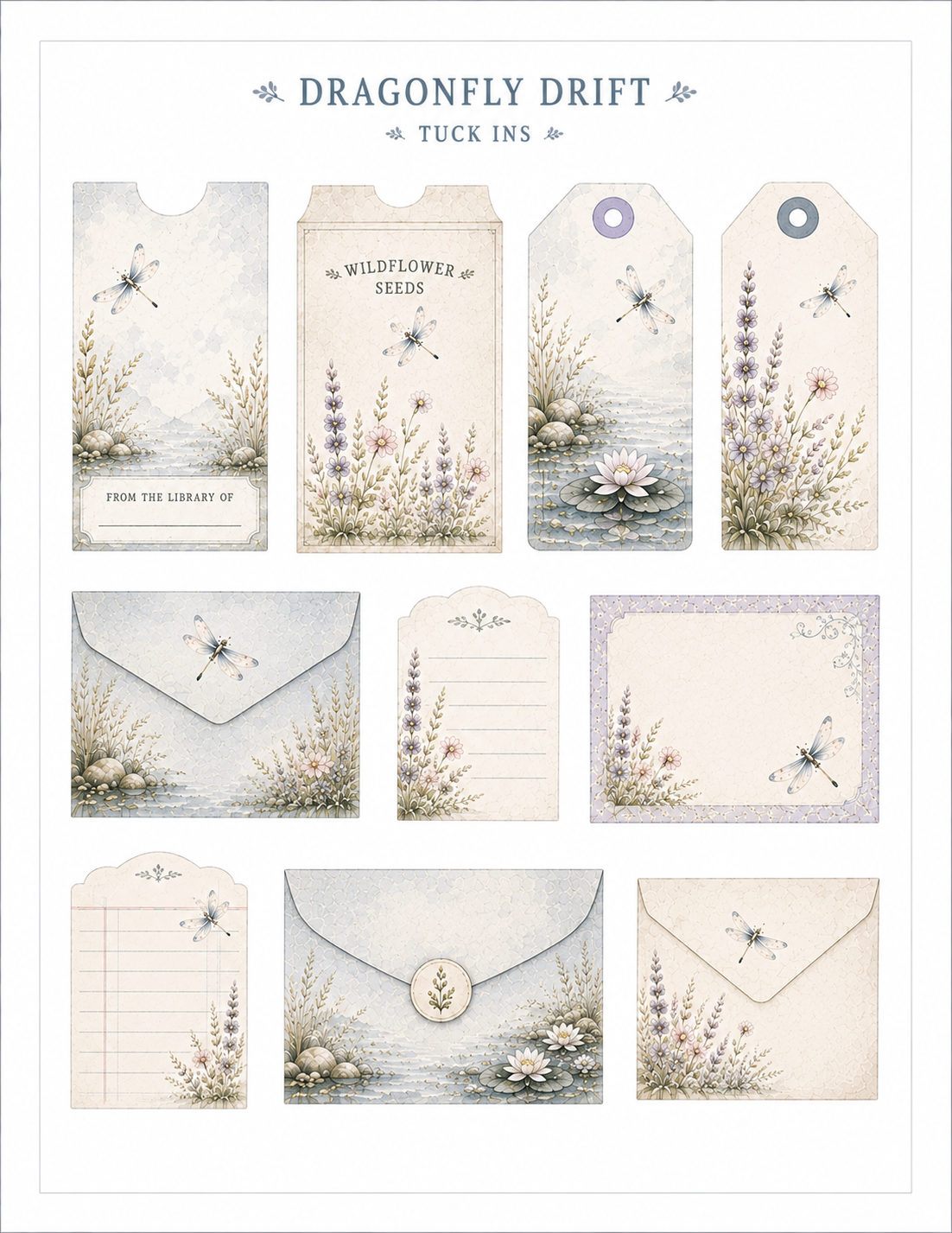 Dragonfly Drift Paper Bits