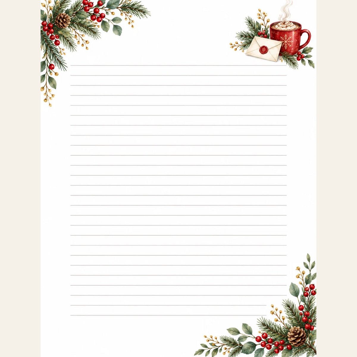 Evergreen Letters Stationery Set