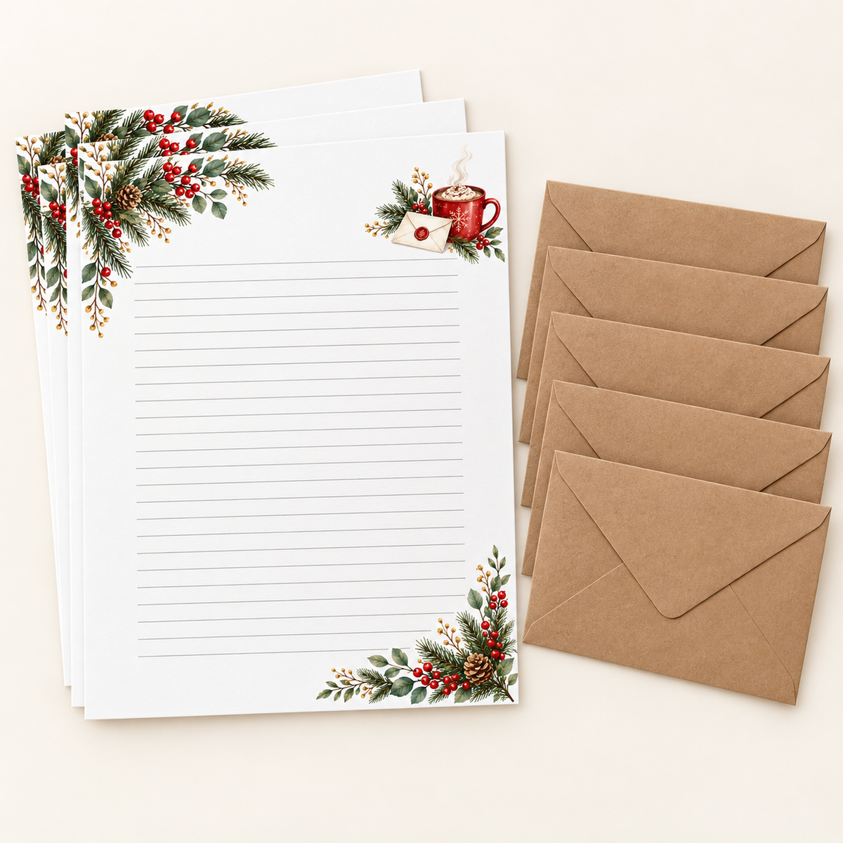 Evergreen Letters Stationery Set