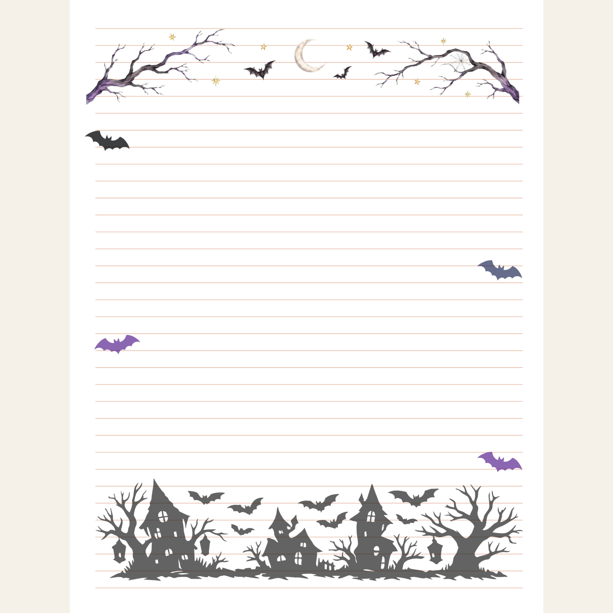 Haunted Hollow Stationery Set