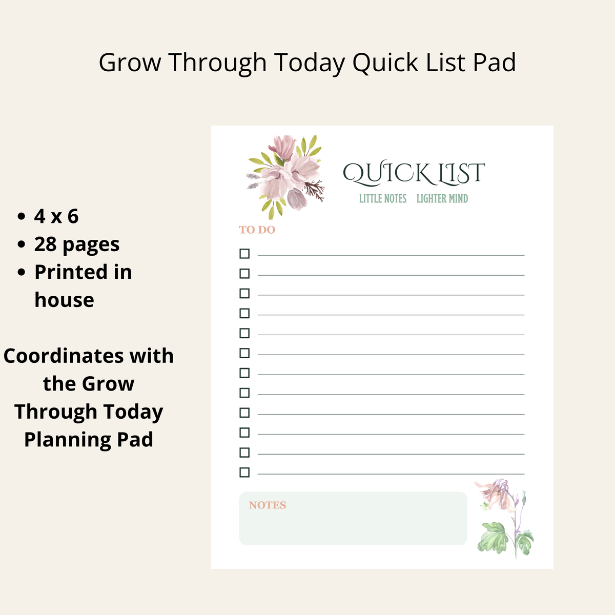 Grow Through Today Planning Pad