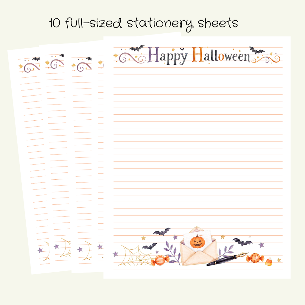 Halloween Greetings Stationery Set