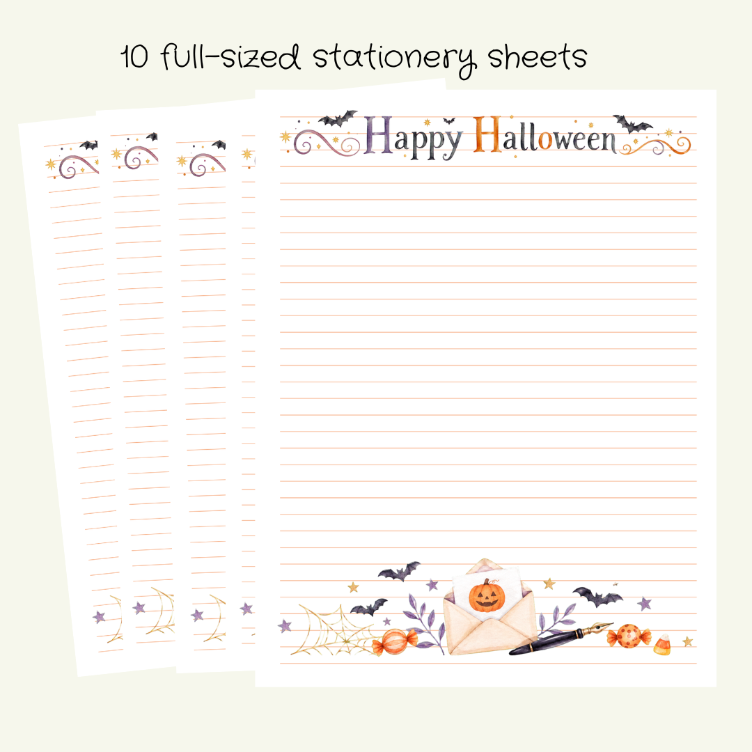 Halloween Greetings Stationery Set