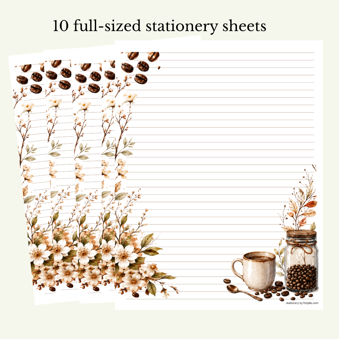Letters & Lattes Stationery Set