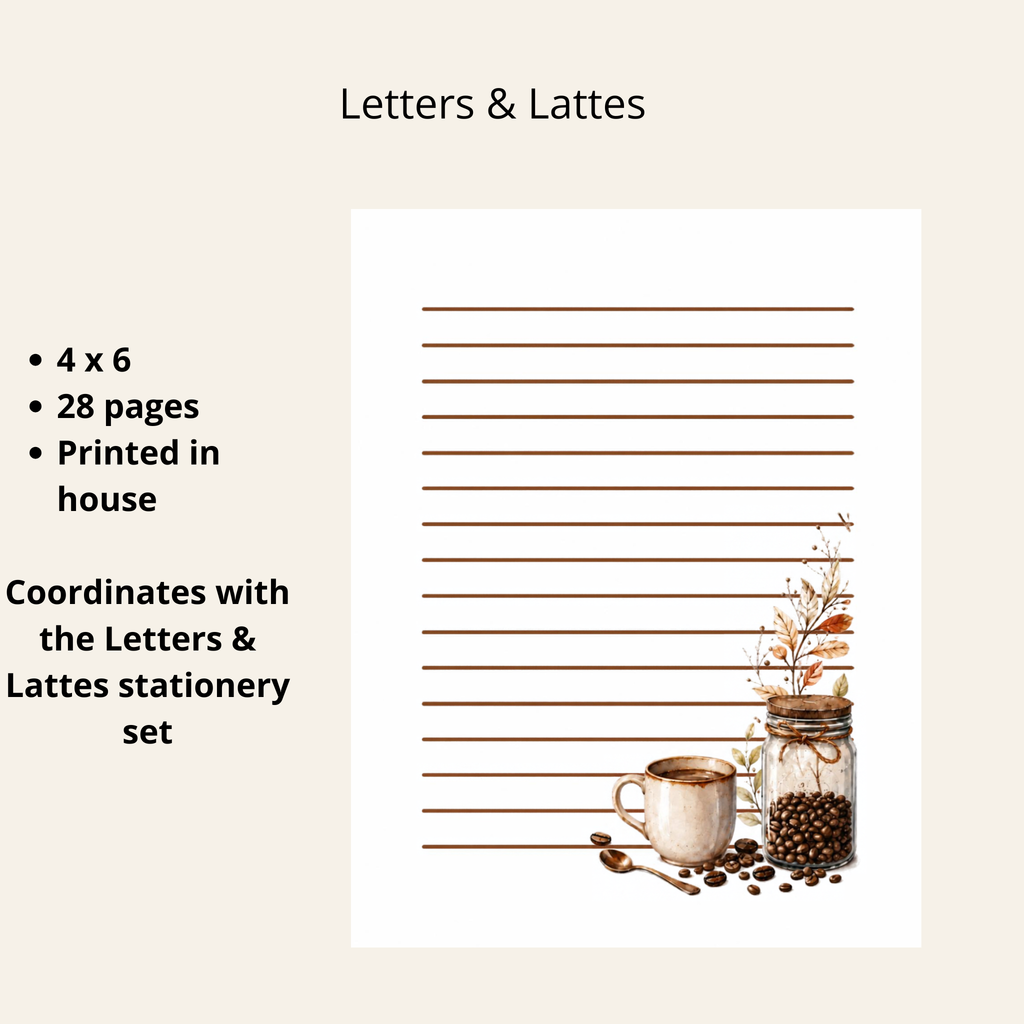 Letters & Lates 4x6 Notepad