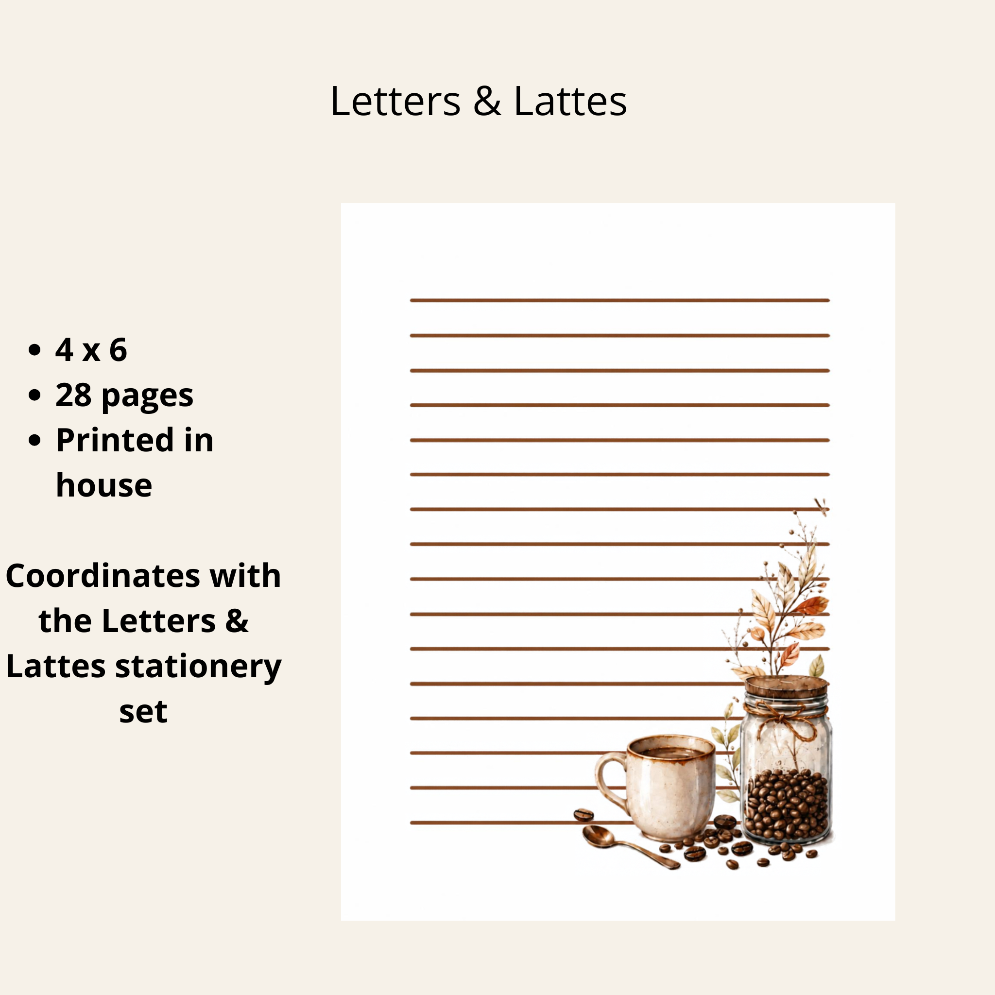 Letters & Lates 4x6 Notepad