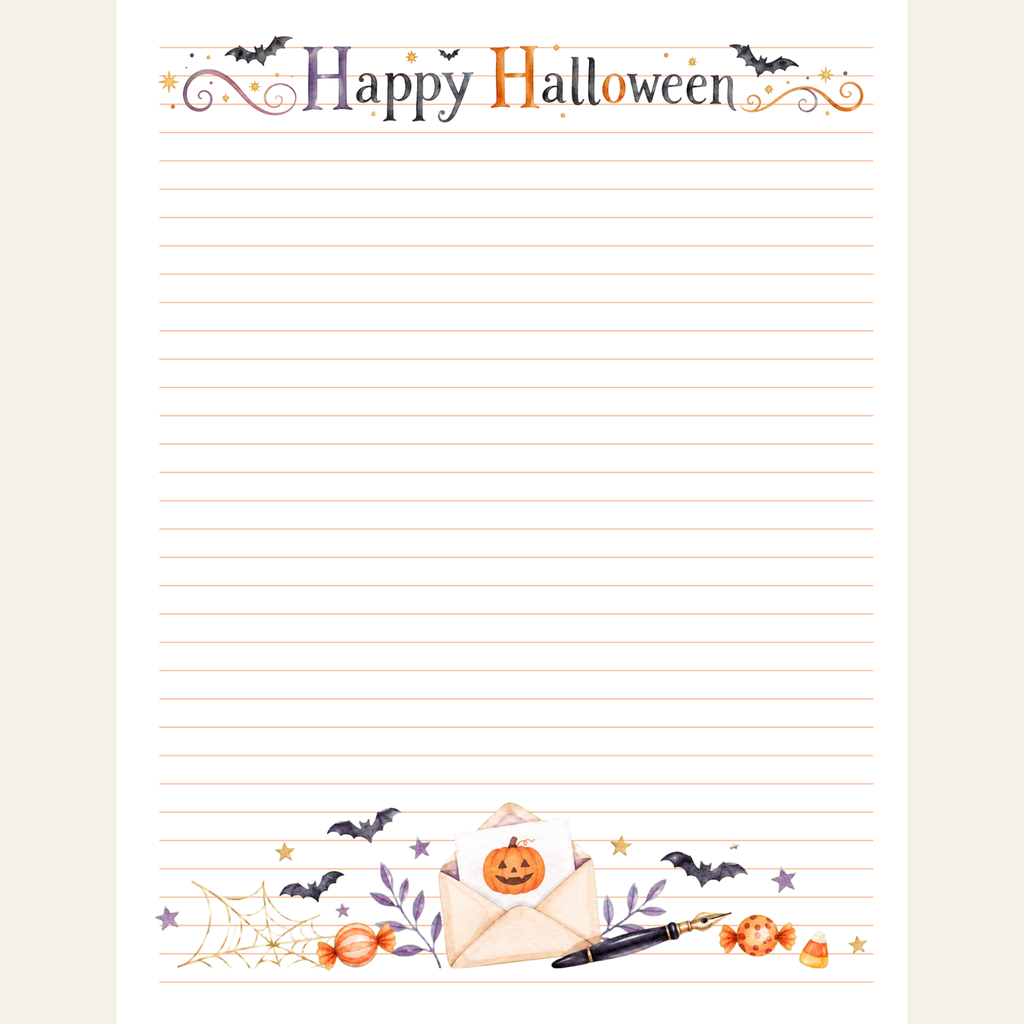 Halloween Greetings Stationery Set