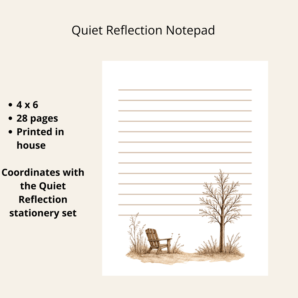 Quiet Reflection 4x6 Notepad