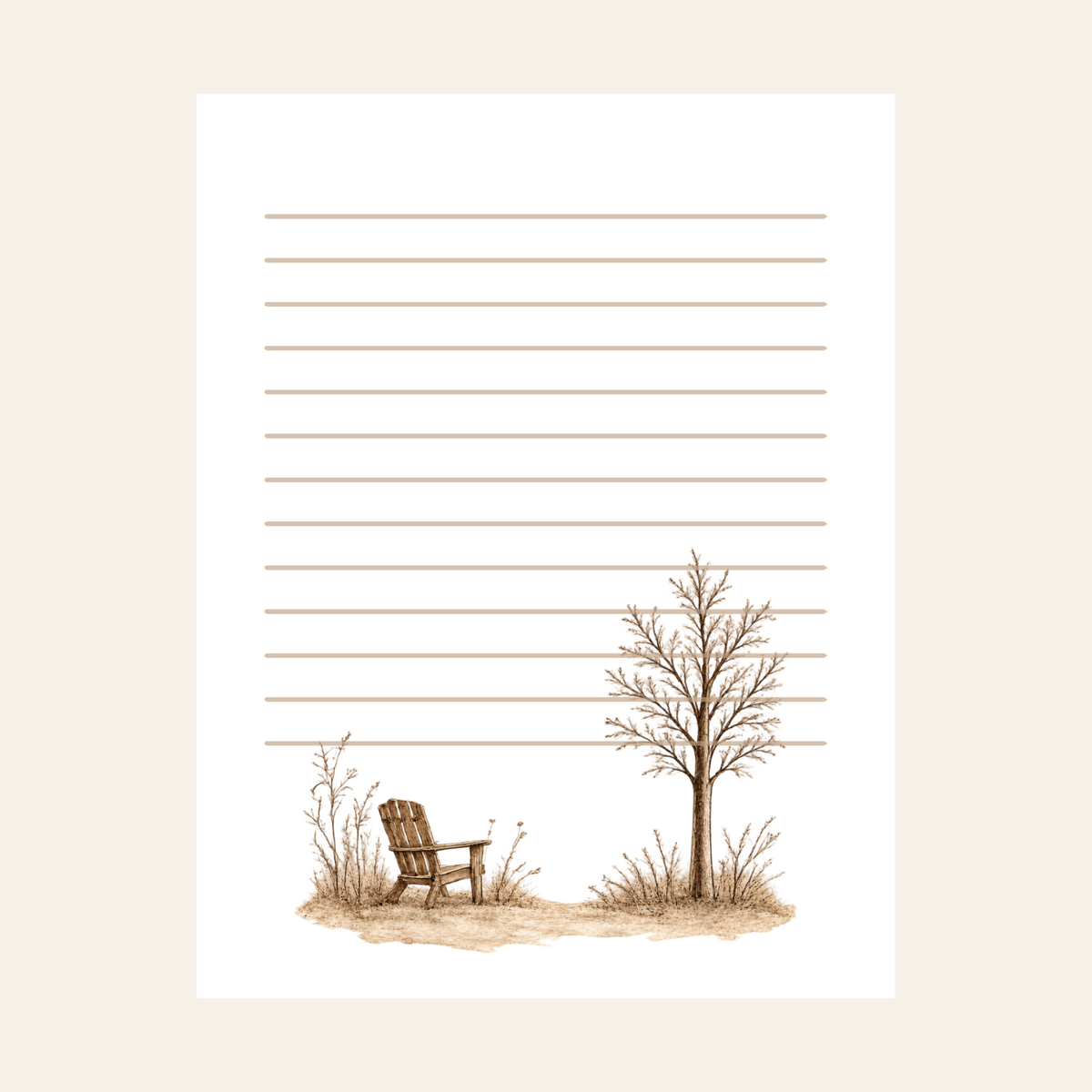 Quiet Reflection 4x6 Notepad