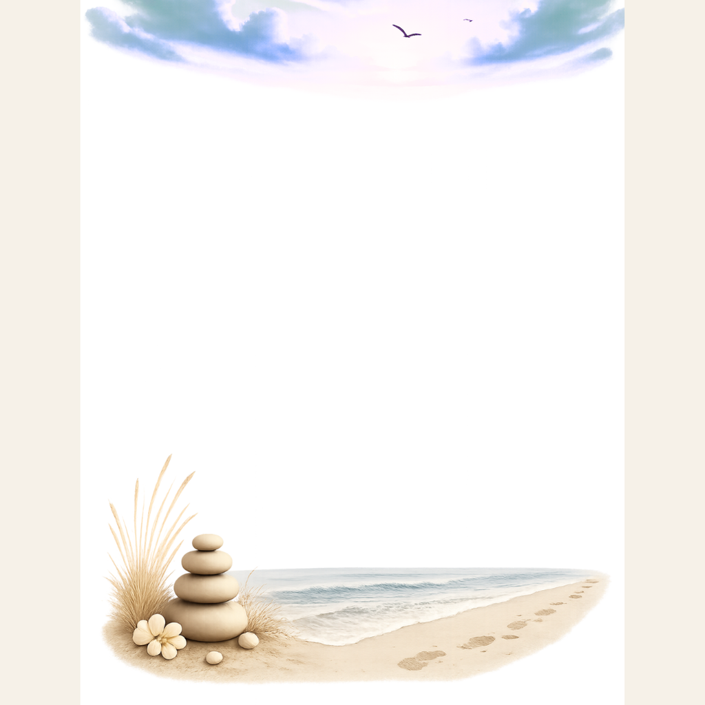 Beach themed stationery