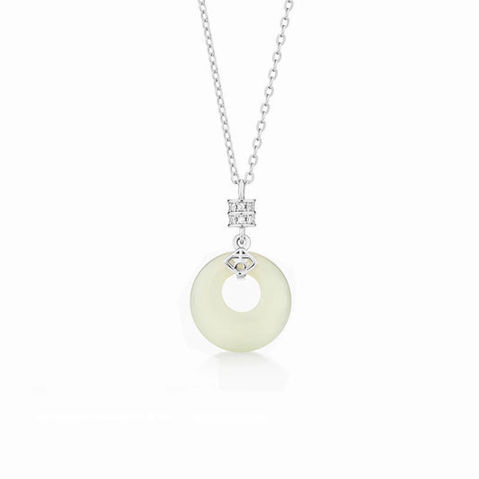 Chalcedony Crystal Necklace