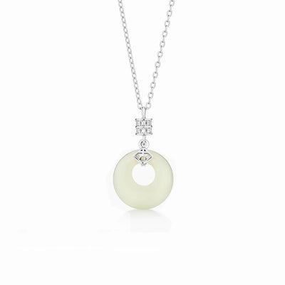 Chalcedony Crystal Necklace