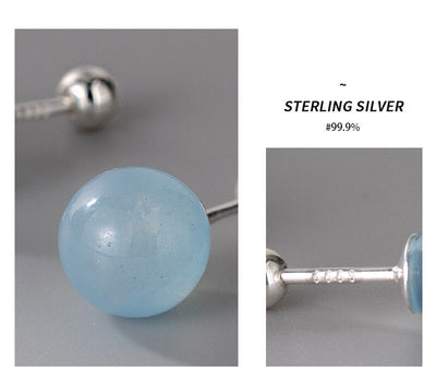 Kyanite Crystal Sterling Silver Earrings