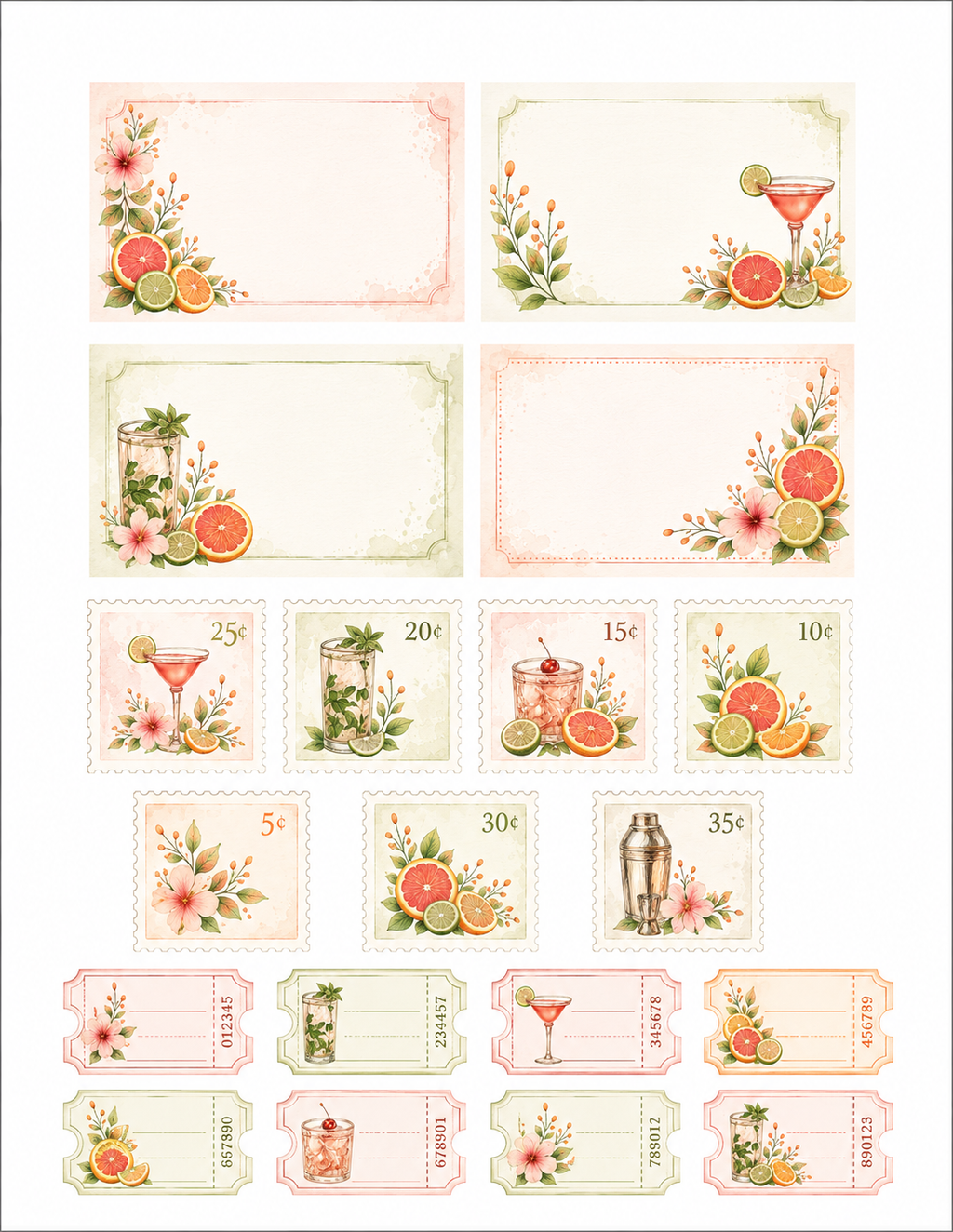 Sip & Bloom Paper Bits