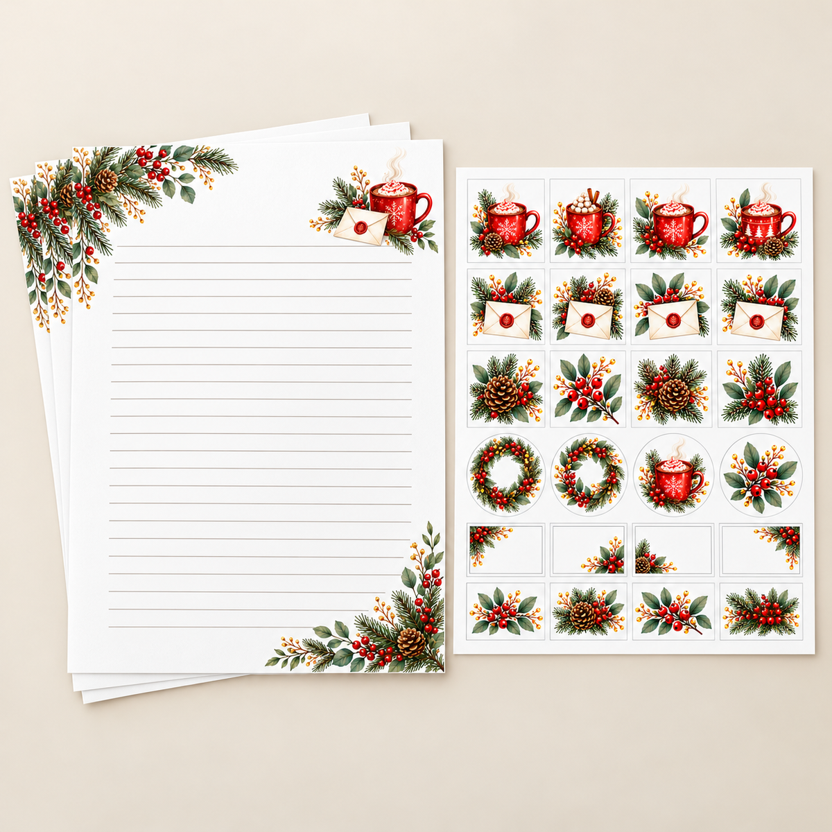 Evergreen Letters Stationery Set