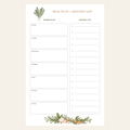 Garden Kitchen Meal Plan + Grocery List Planning Pad