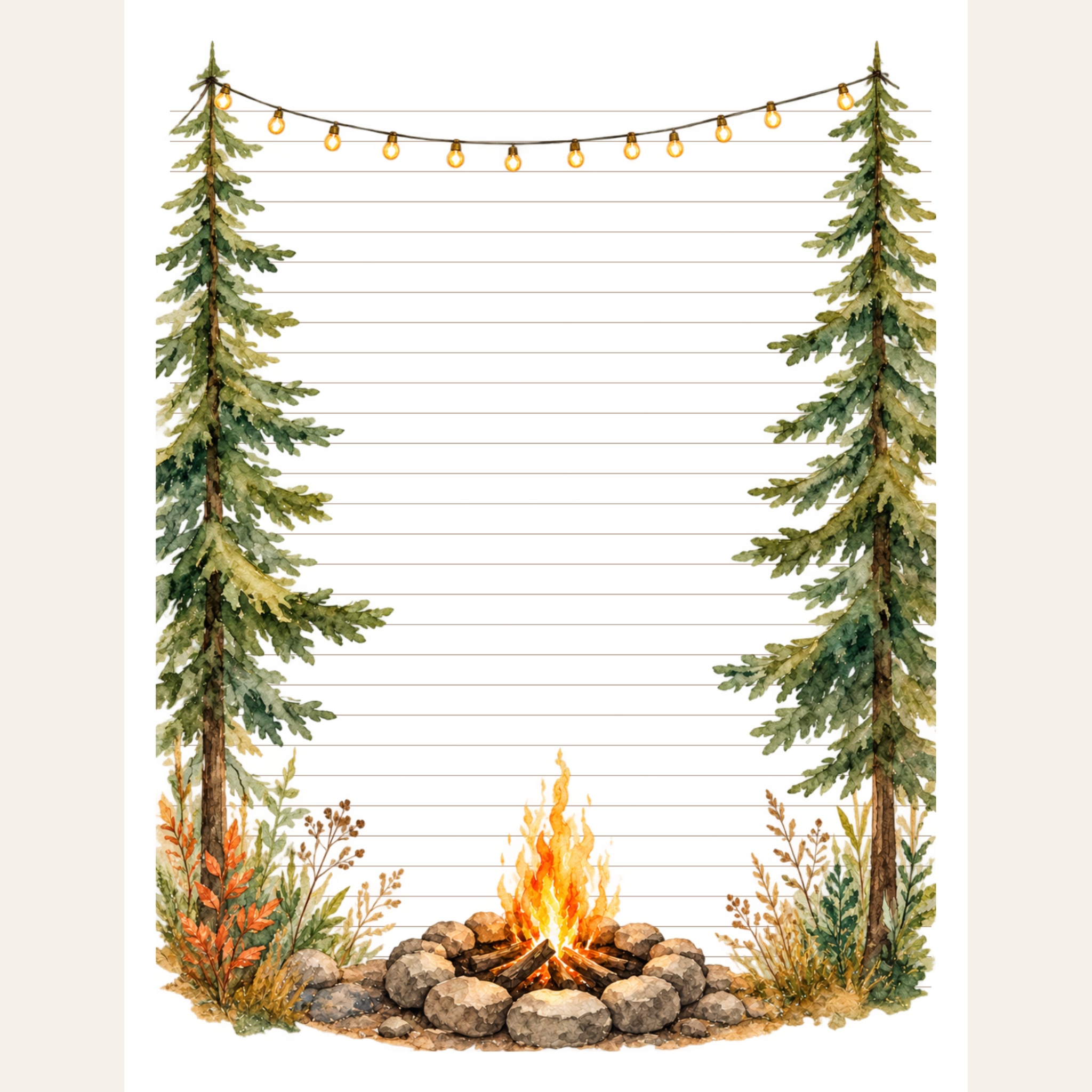 Fireside Nights Stationery Set
