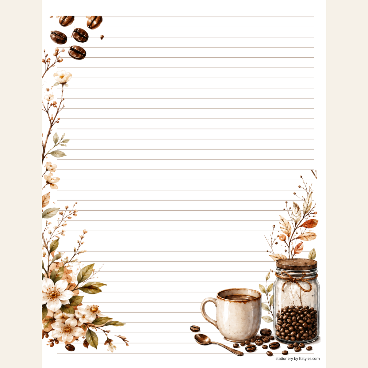 Letters & Lattes Stationery Set