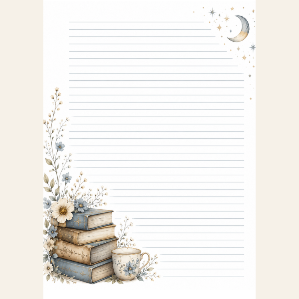 Moonlit Chapters Stationery Set