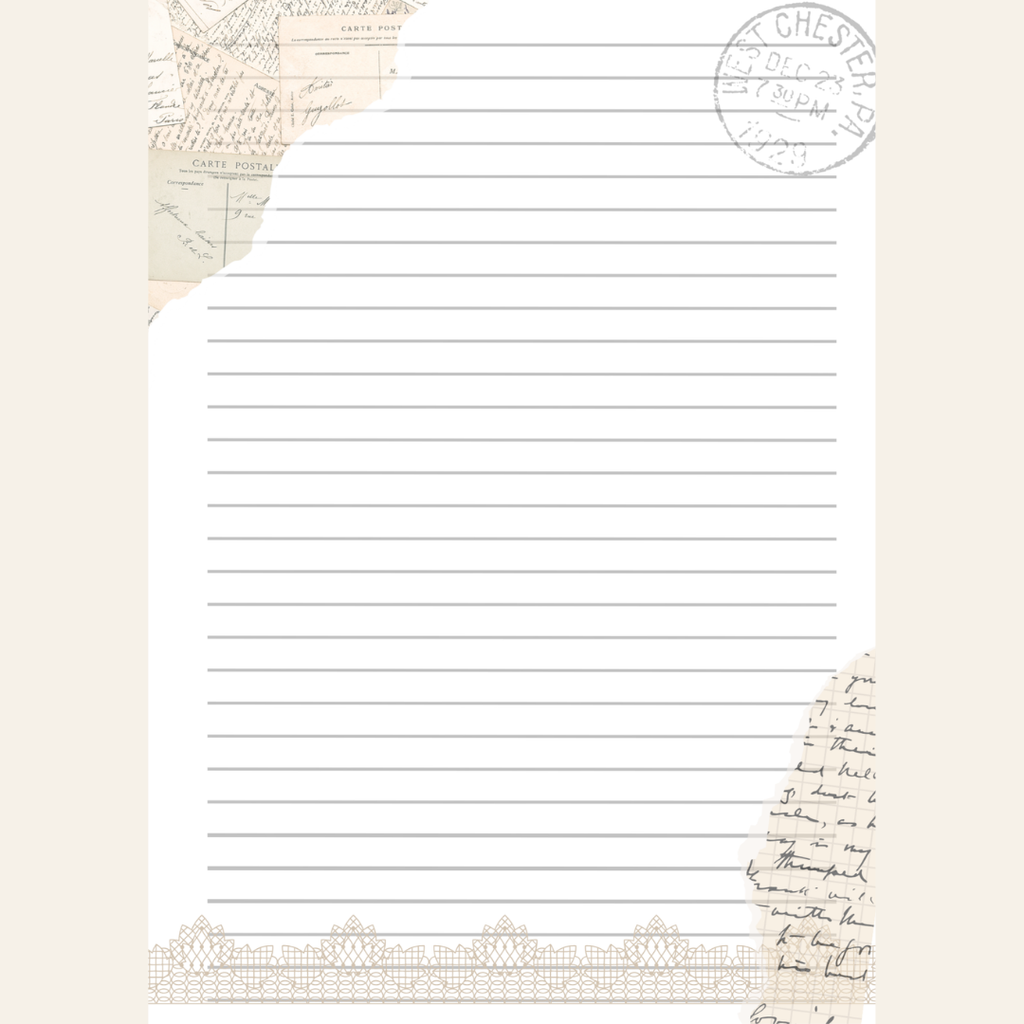 Letters & Lace Stationery Set