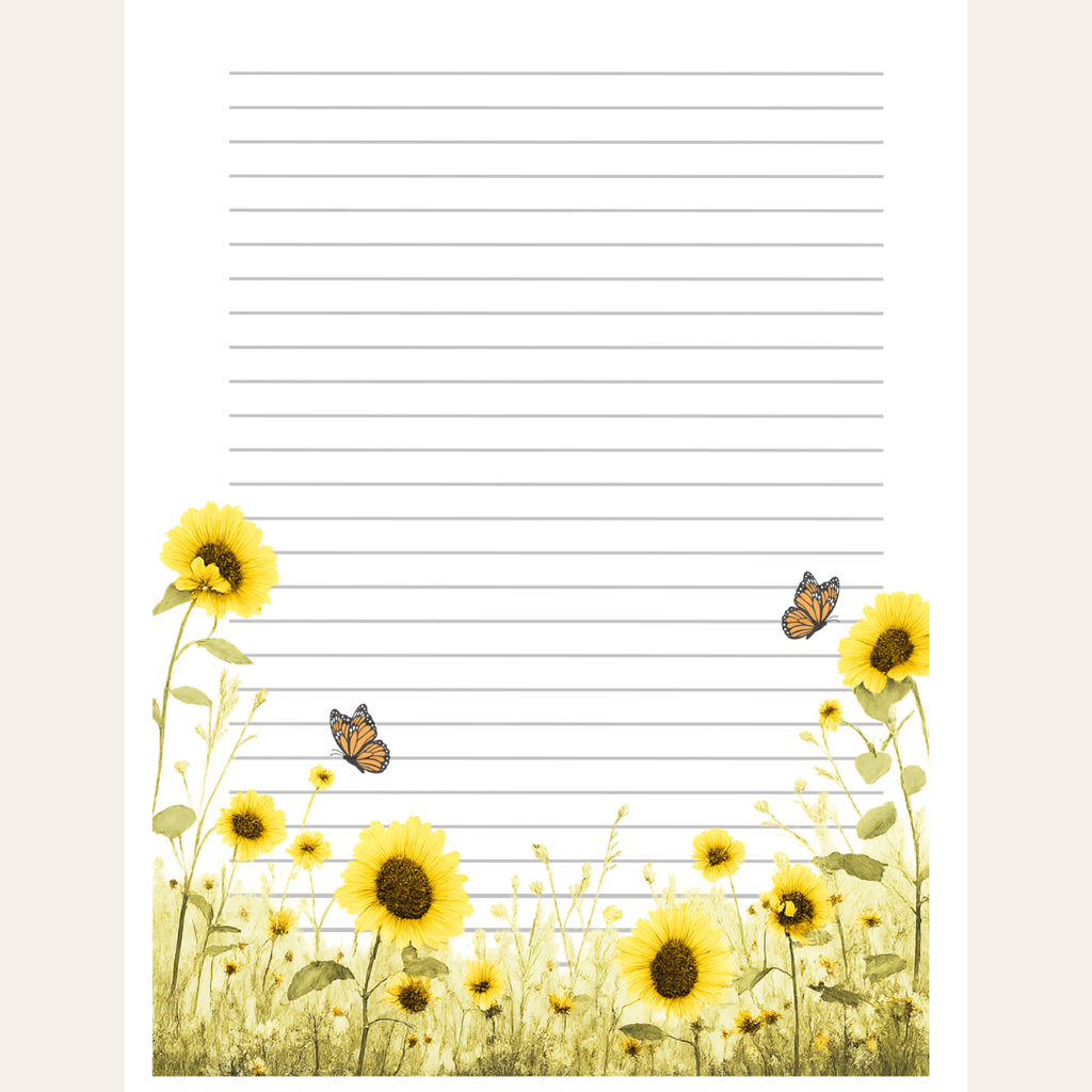 Sunflower Skies Stationery Set