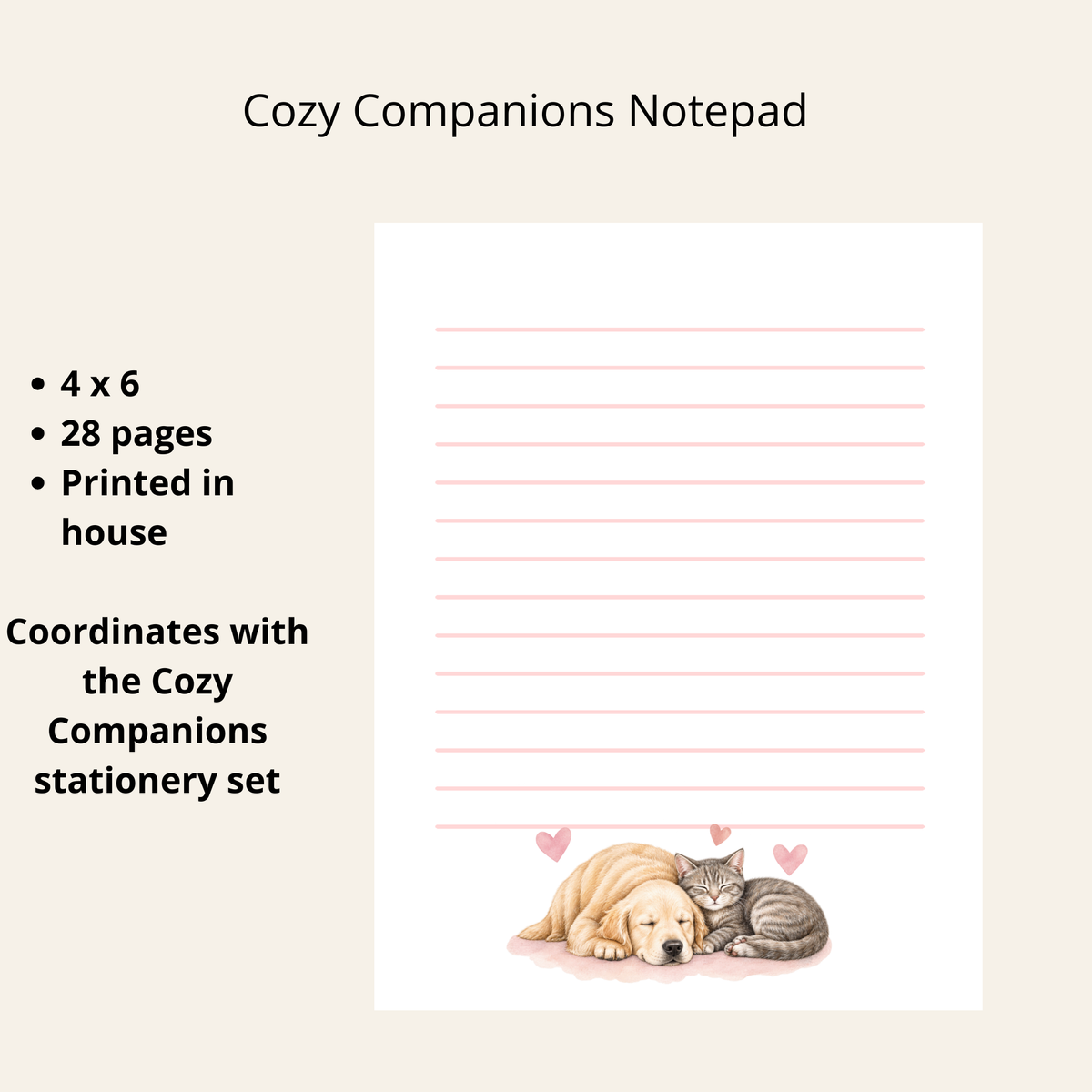 Cozy Companion 4x6 Notepad