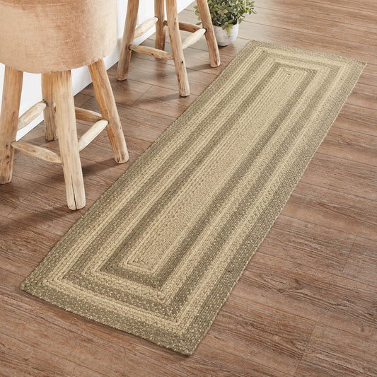 Cobblestone Jute Runner with Rug Pad