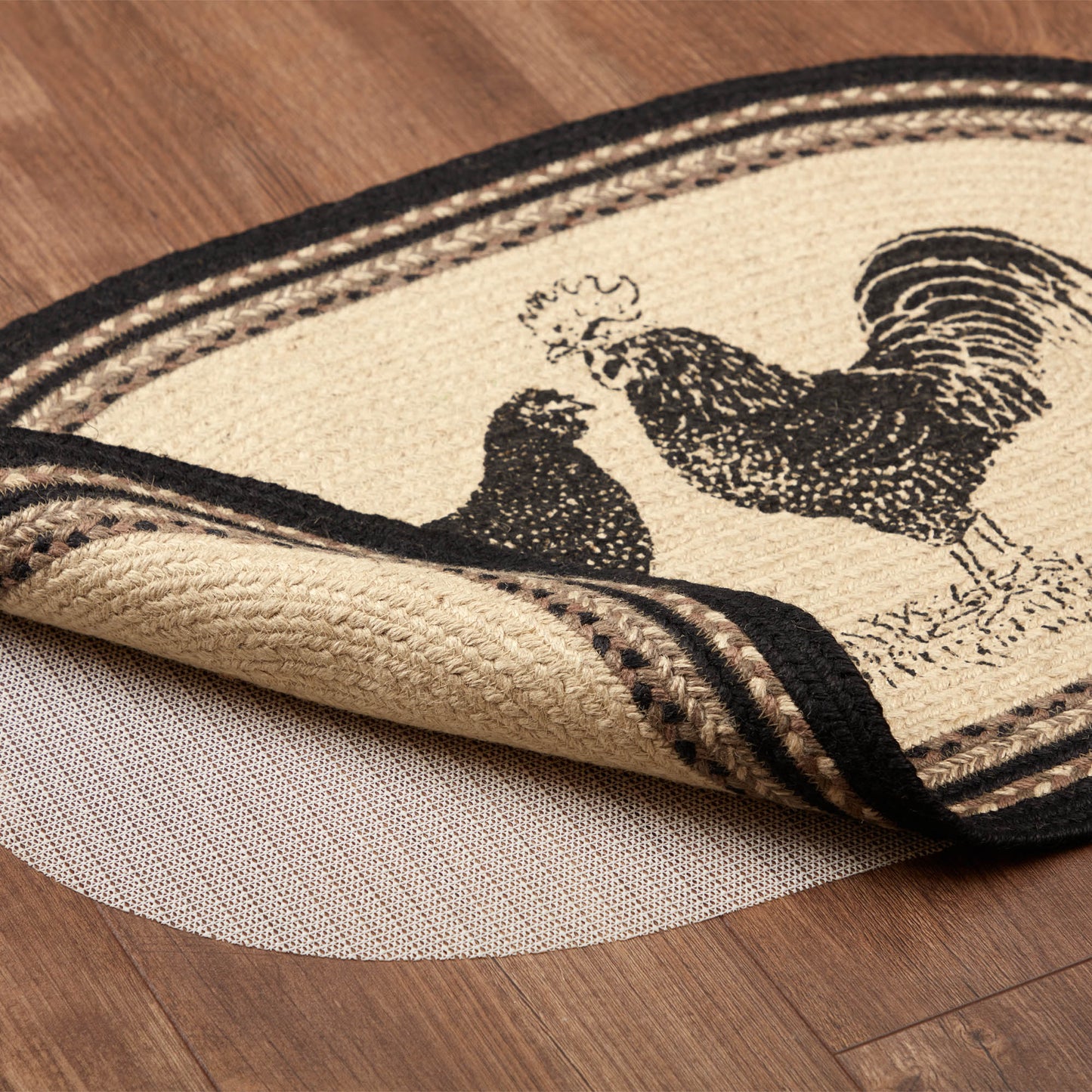Rooster & Hen Jute Rug