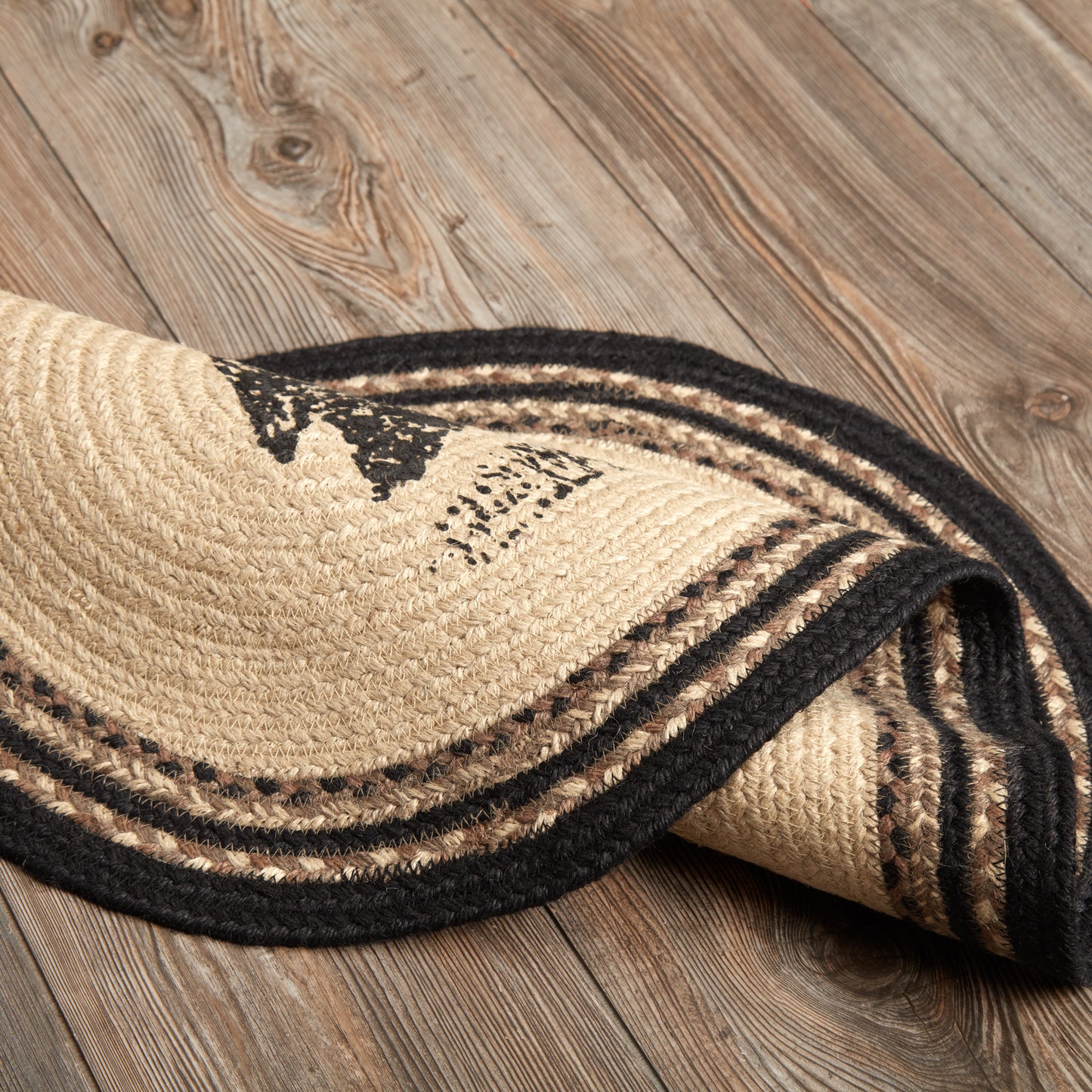 Pig Jute Oval Rug with Rug Pad