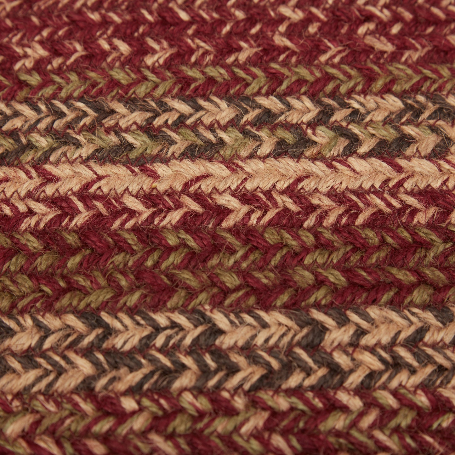 Burgundy Jute Oval Rug with Rug Pad