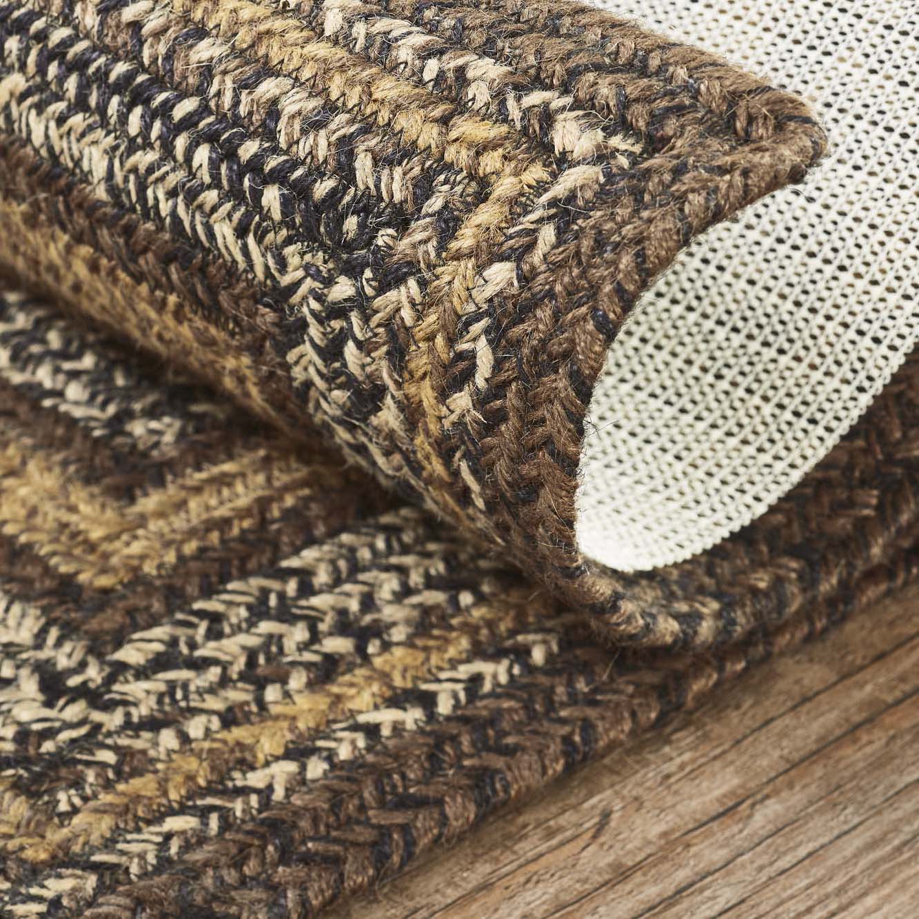 Espresso Jute Rug with Rug Pad